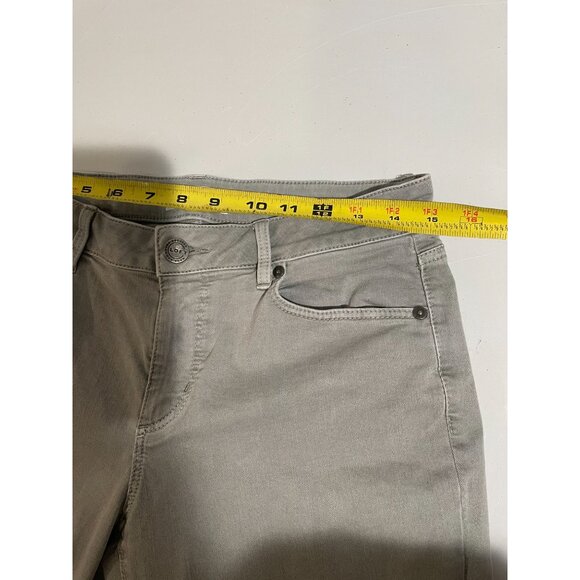 Loft Womens Olive Green High-Rise Curvy Skinny Crop Jeans Size 29/8 - Picture 11 of 11